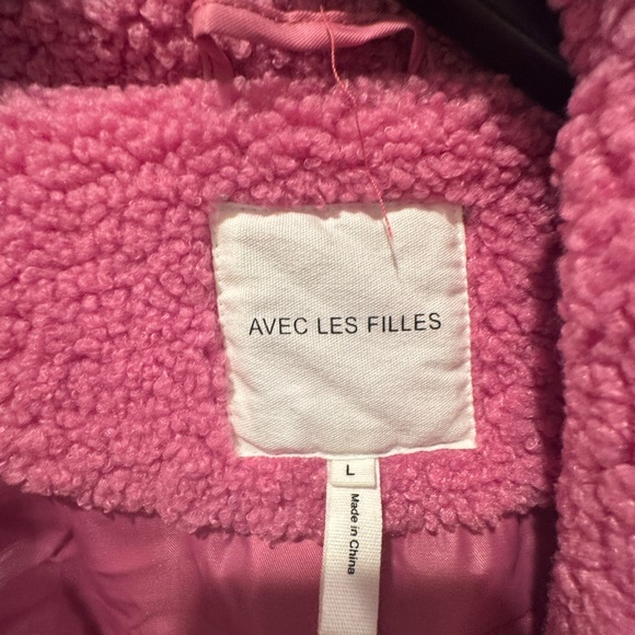 Avec Les Filles Pink Teddy Jacket - Picture 3 of 4